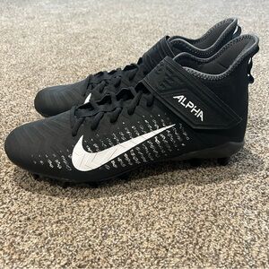 Nike Alpha Menace Pro 2 Mid Football Cleats BVX951-001 Black Mens Size 14 W